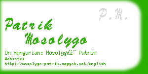 patrik mosolygo business card